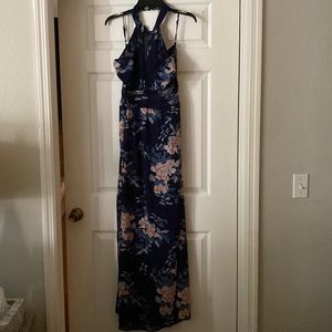 Multicolor long backless dress